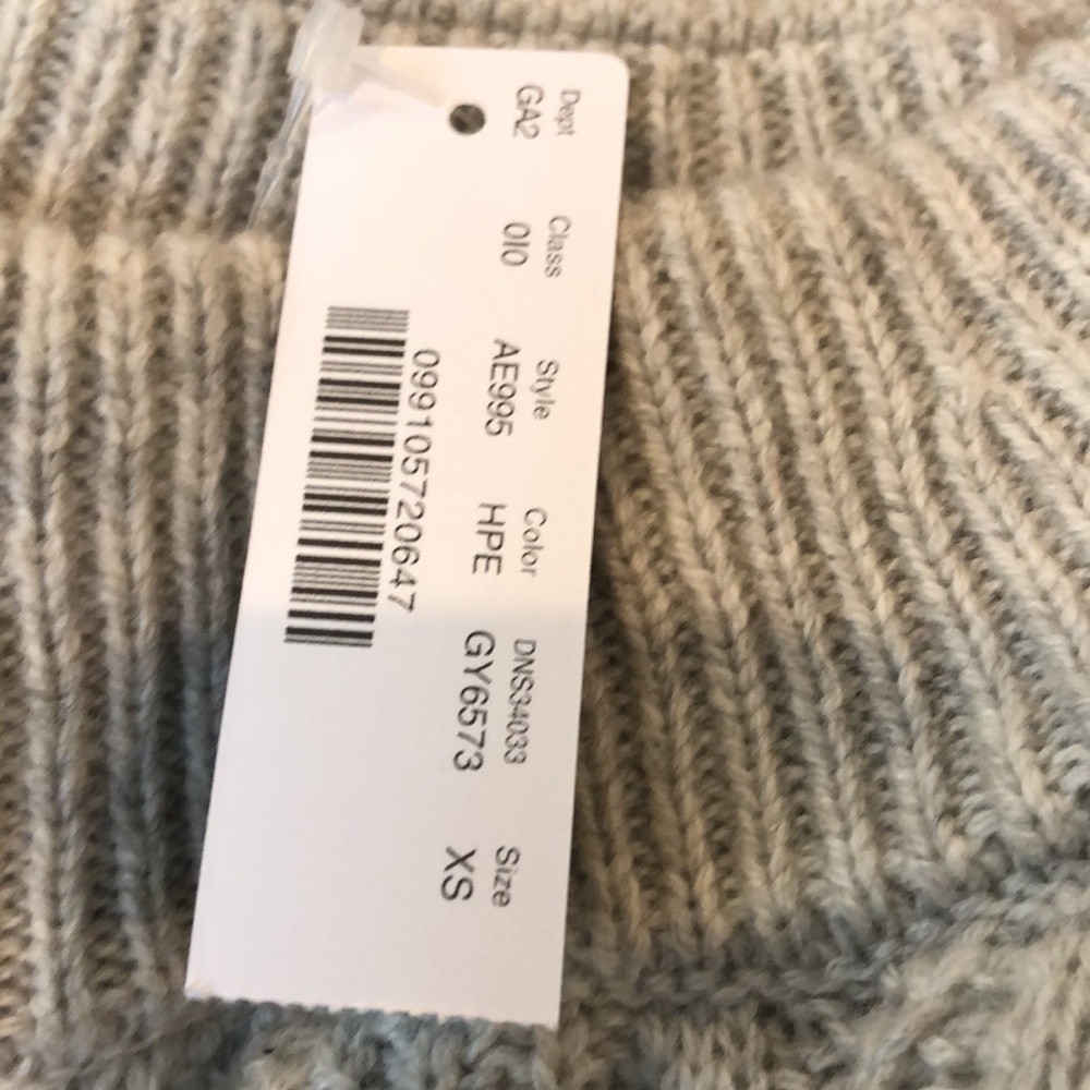 J. Crew Azra Cable Knit Pullover Light Grey XS - Picture 3 of 7